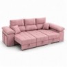 Sofá chaise long NÁDIA com cama, baú e puffs (280x150cm)
