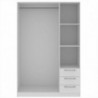 Roupeiro TECKNO com 3 portas de bater e 3 gavetas (120x200x50)