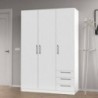 Roupeiro TECKNO com 3 portas de bater e 3 gavetas (120x200x50)