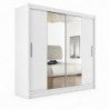 Roupeiro LONDON II, com 2 portas de correr e espelho (180x215x57)