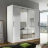 Roupeiro LONDON II, com 2 portas de correr e espelho (180x215x57)