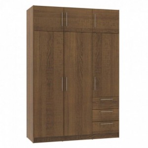 Roupeiro TECKNO com 6 portas de bater e 3 gavetas (137x200x50)