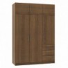 Roupeiro TECKNO com 6 portas de bater e 3 gavetas (137x200x50)