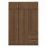 Roupeiro TECKNO com 6 portas de bater e 3 gavetas (137x200x50)