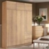 Roupeiro TECKNO com 6 portas de bater e 3 gavetas (137x200x50)