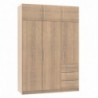Roupeiro TECKNO com 6 portas de bater e 3 gavetas (137x200x50)