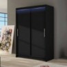 Roupeiro MIAMI I com 2 portas de correr e LED (120x200x58)