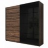 Roupeiro GALAXY com 2 portas de correr e espelho (200X210X61)