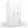 Roupeiro GHOST com 3 portas de bater e 2 gavetas (127,6x203x51,4)