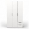 Roupeiro GHOST com 3 portas de bater e 2 gavetas (127,6x203x51,4)