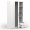 Roupeiro GHOST com 3 portas de bater e 2 gavetas (127,6x203x51,4)