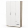 Roupeiro GHOST com 3 portas de bater e 2 gavetas (127,6x203x51,4)