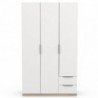 Roupeiro GHOST com 3 portas de bater e 2 gavetas (127,6x203x51,4)