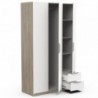 Roupeiro GHOST com 3 portas de bater e 2 gavetas (127,6x203x51,4)