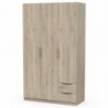 Roupeiro GHOST com 3 portas de bater e 2 gavetas (127,6x203x51,4)