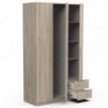 Roupeiro GHOST com 3 portas de bater e 2 gavetas (127,6x203x51,4)