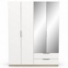Roupeiro GHOST com 4 portas de bater, 2 gavetas e espelho (170,3x203x51,4)