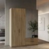 Roupeiro GHOST com 4 portas de bater, 2 gavetas e espelho (170,3x203x51,4)