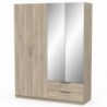 Roupeiro GHOST com 4 portas de bater, 2 gavetas e espelho (170,3x203x51,4)