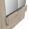 Roupeiro GHOST com 4 portas de bater, 2 gavetas e espelho (170,3x203x51,4)