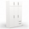 Roupeiro GHOST com 6 portas de bater e 2 gavetas (119,4x203x51,1)