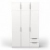 Roupeiro GHOST com 6 portas de bater e 2 gavetas (119,4x203x51,1)