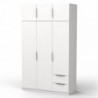 Roupeiro GHOST com 6 portas de bater e 2 gavetas (119,4x203x51,1)