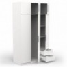 Roupeiro GHOST com 6 portas de bater e 2 gavetas (119,4x203x51,1)