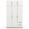 Roupeiro GHOST com 6 portas de bater e 2 gavetas (119,4x203x51,1)