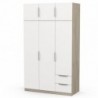 Roupeiro GHOST com 6 portas de bater e 2 gavetas (119,4x203x51,1)
