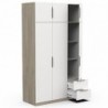 Roupeiro GHOST com 6 portas de bater e 2 gavetas (119,4x203x51,1)