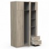 Roupeiro GHOST com 6 portas de bater e 2 gavetas (119,4x203x51,1)