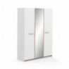 Roupeiro WATSON com 3 portas de bater e espelho (133,5x191,5x51,4)