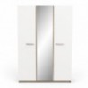 Roupeiro WATSON com 3 portas de bater e espelho (133,5x191,5x51,4)