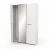 Roupeiro WATSON com 3 portas de bater e espelho (133,5x191,5x51,4)