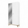 Roupeiro FALCO com 2 portas de bater e espelho (90x190x35)