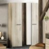 Roupeiro WATSON 2 com 3 portas de bater e espelho (133,5x191,5x51,4)
