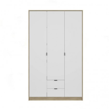 Roupeiro NEPON com 3 portas de bater e 2 gavetas (118x196x54)
