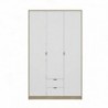 Roupeiro NEPON com 3 portas de bater e 2 gavetas (118x196x54)