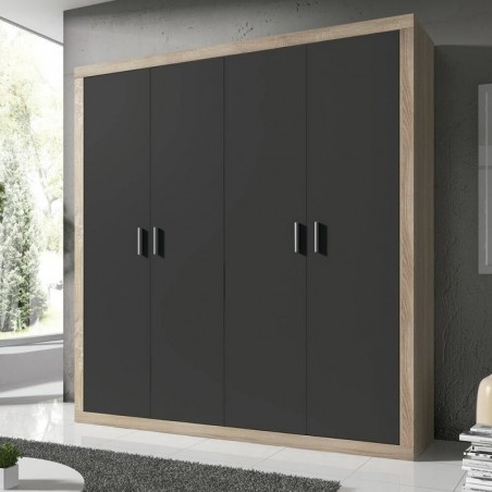 Roupeiro LARA com 4 portas de bater (196x208x51)