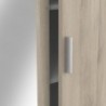 Roupeiro PRICY 2 com 3 portas de bater e espelho (143x193x51,6)