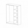Roupeiro PRICY 2 com 3 portas de bater e espelho (143x193x51,6)