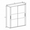 Roupeiro CHELLEN com 2 portas de correr (180x207,6x55)