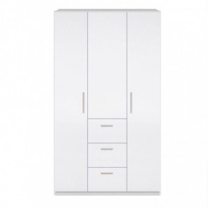Roupeiro WARD com 3 portas de bater e 3 gavetas (117x203x52)