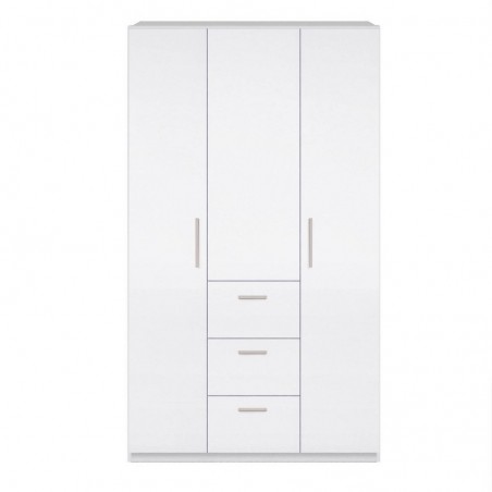 Roupeiro WARD com 3 portas de bater e 3 gavetas (117x203x52)