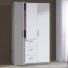 Roupeiro WARD com 3 portas de bater e 3 gavetas (117x203x52)