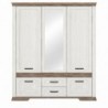 Roupeiro MARSEL com 5 portas de bater, 2 gavetas e espelho (166,5x220,5x60)