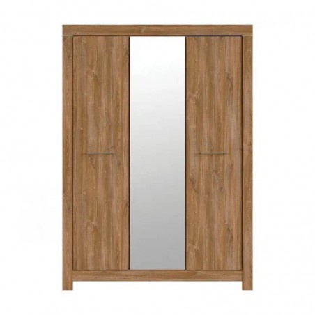 Roupeiro GERMAN com 3 portas de bater e espelho (167,5x220x56)