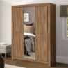 Roupeiro GERMAN com 3 portas de bater e espelho (167,5x220x56)