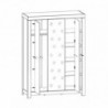 Roupeiro GERMAN com 3 portas de bater e espelho (167,5x220x56)
